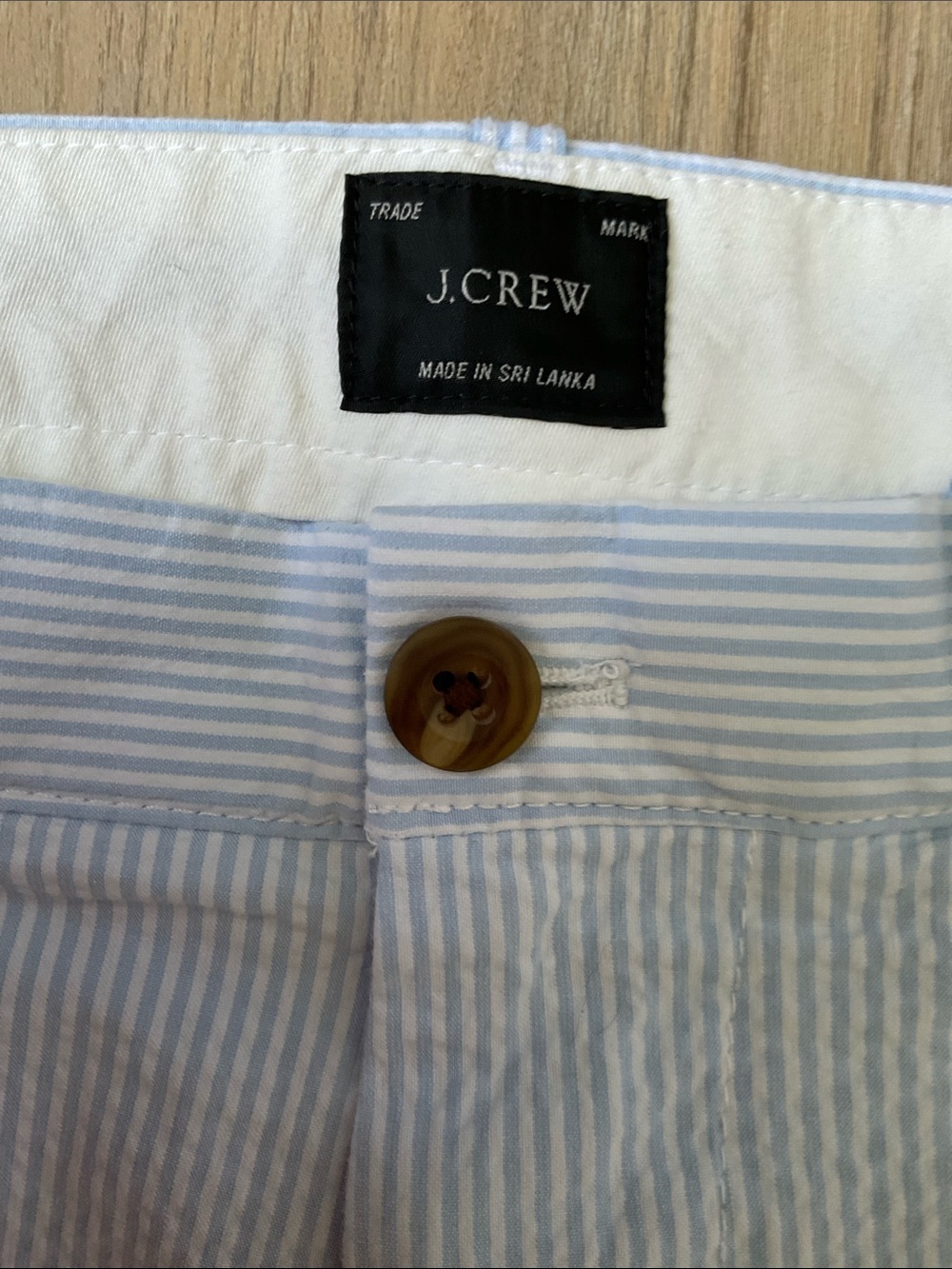 J. Crew 7” Stretch Seersucker Shorts Size 32 (Actually 33) Preppy Coastal Casual - Picture 3 of 9